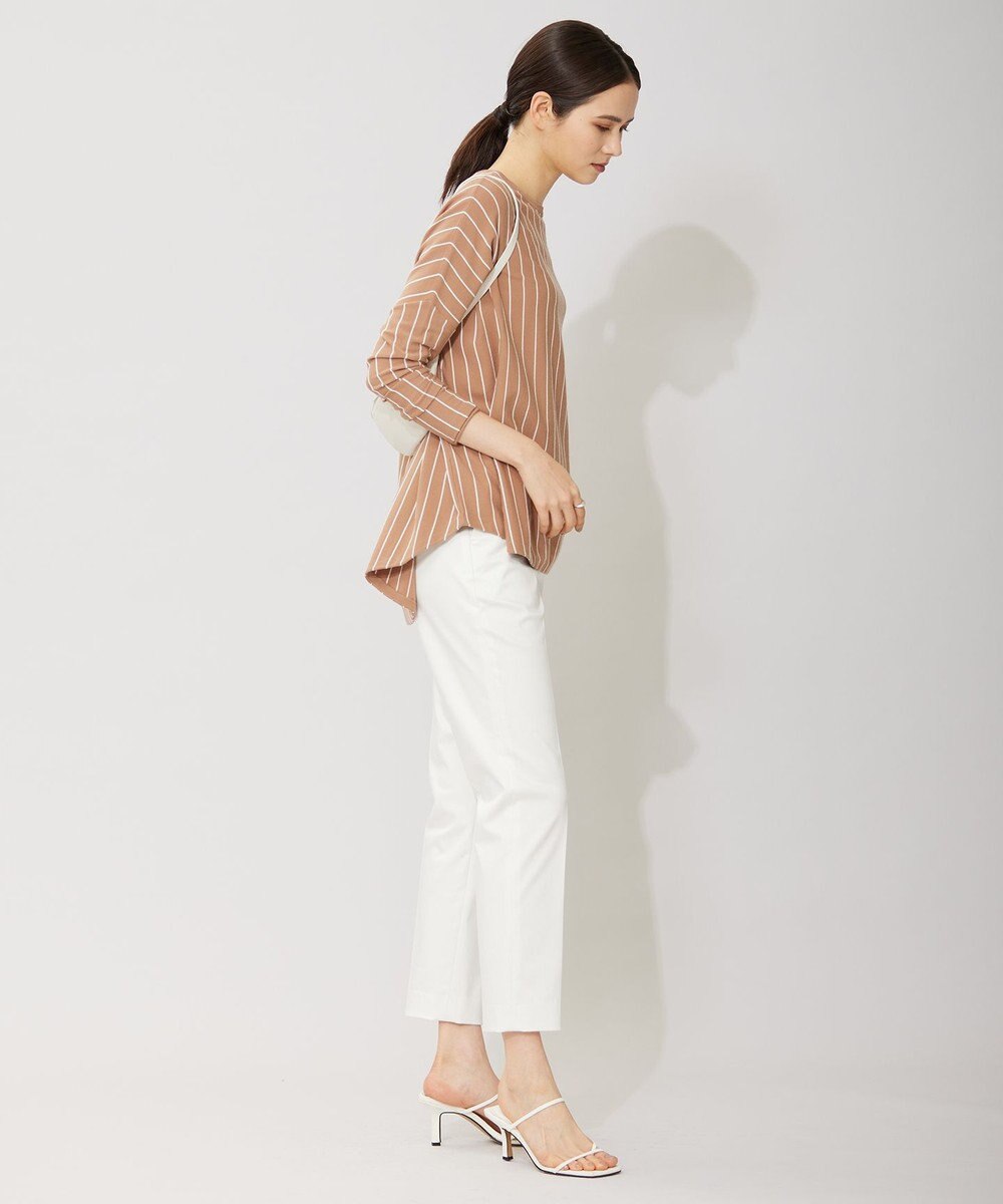 ICB 【洗える】T/Cストレッチサテン スティックパンツ 