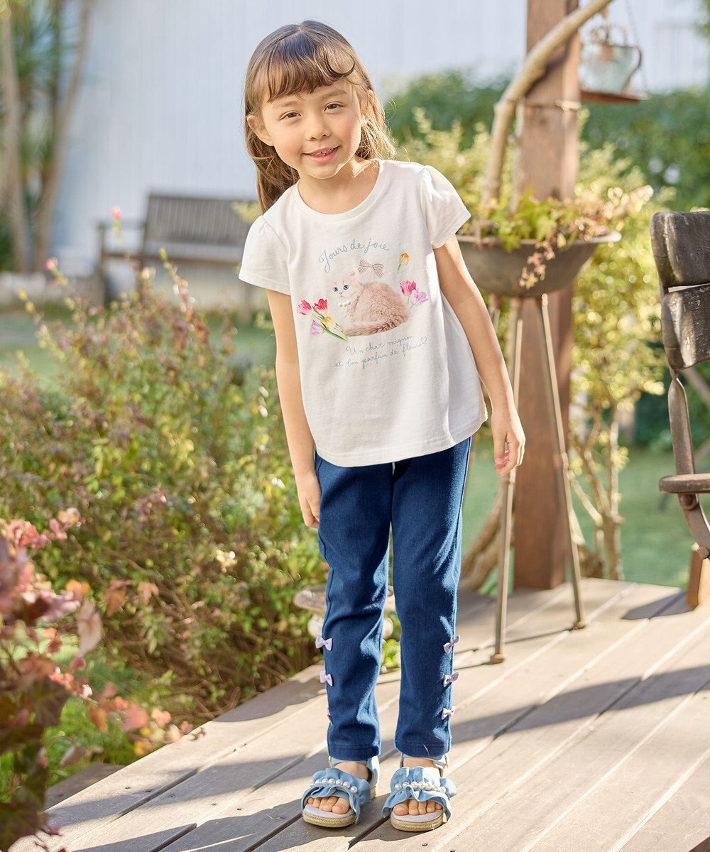 ANY KIDS フォトプリント ネコ Tシャツ 