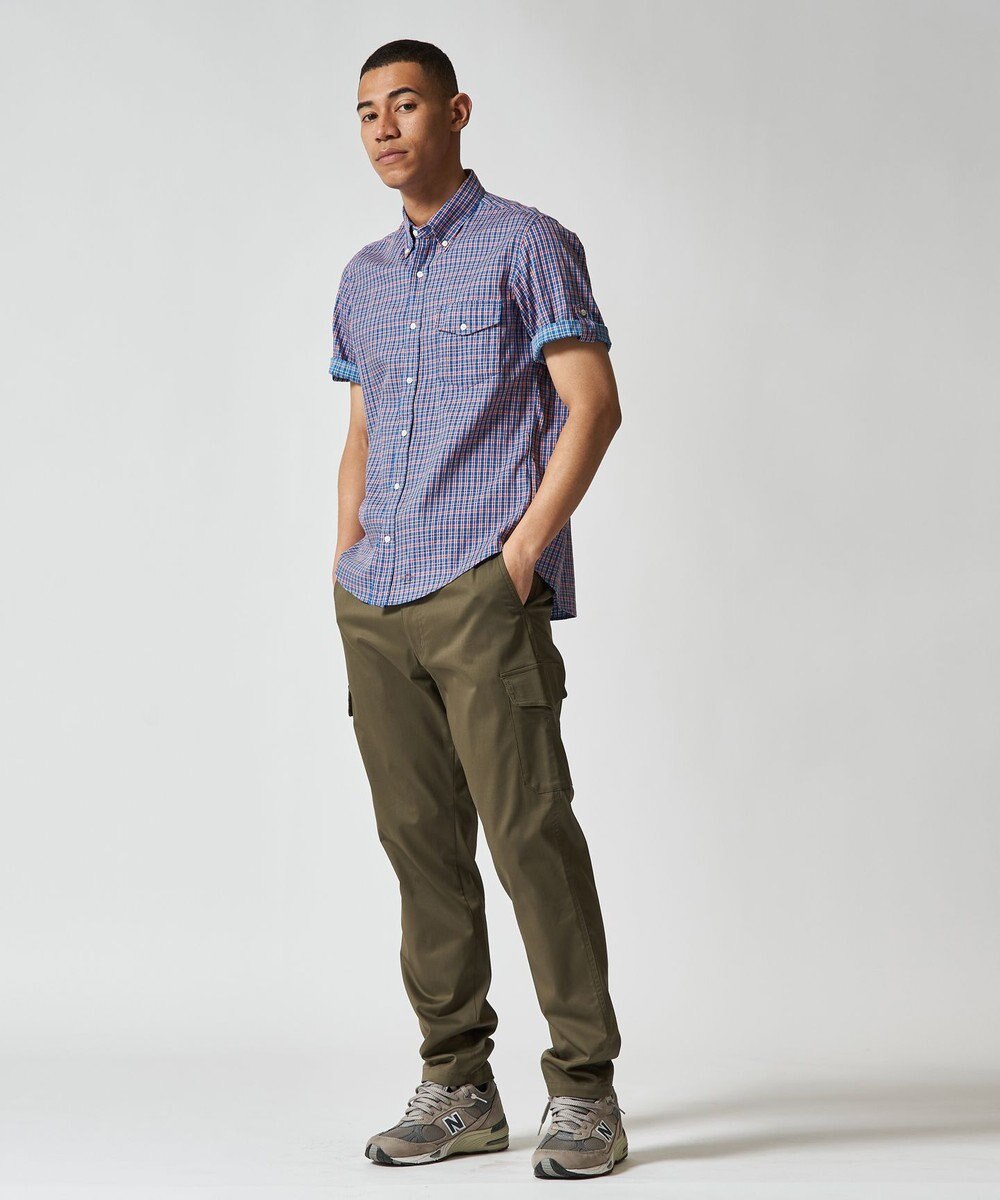 J.PRESS MEN オーガニックコットンダブルチューブマルチチェック シャツ 