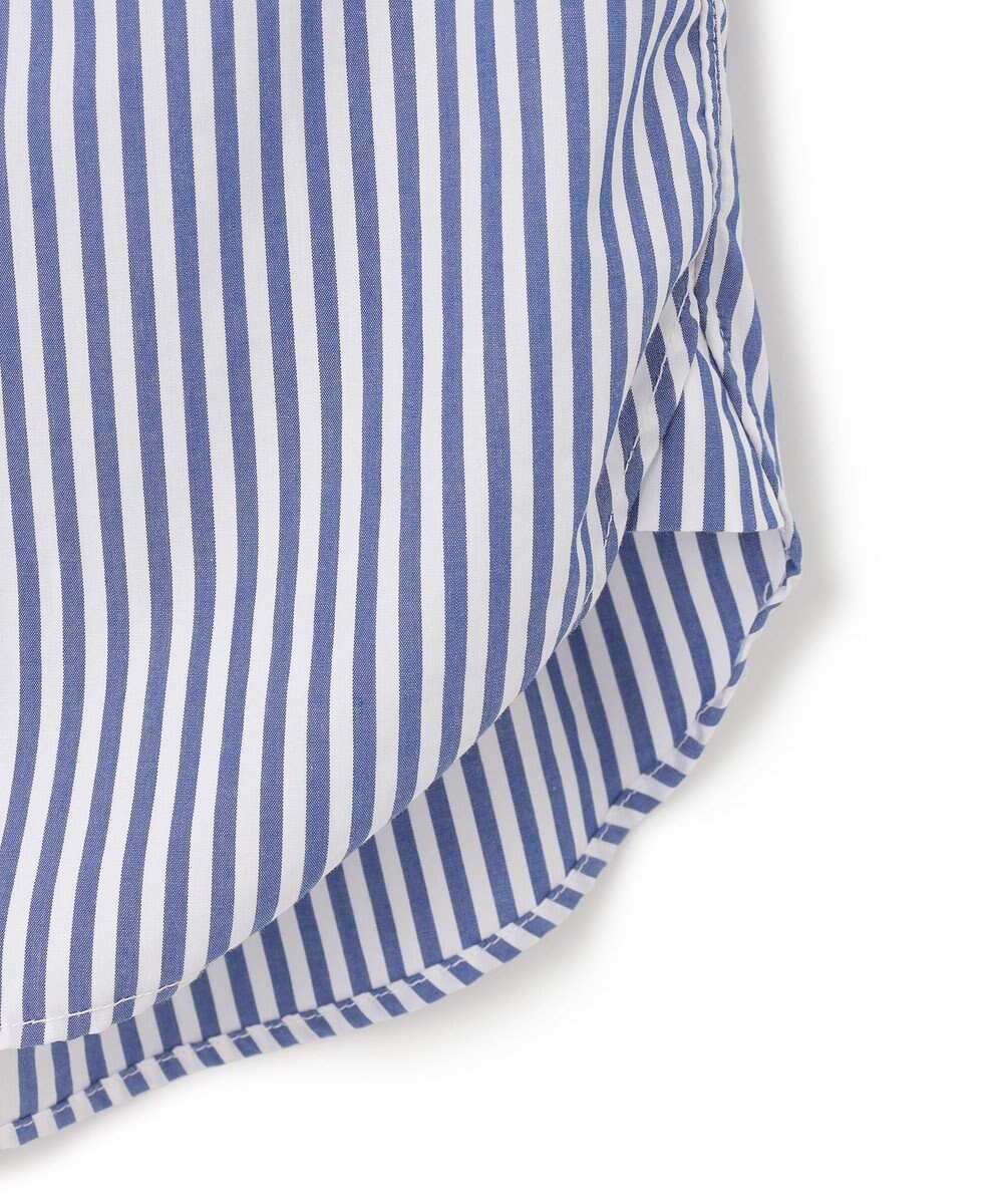 J.PRESS YORK STREET 【UNISEX】タイプライターストライプ バンドカラーシャツ 