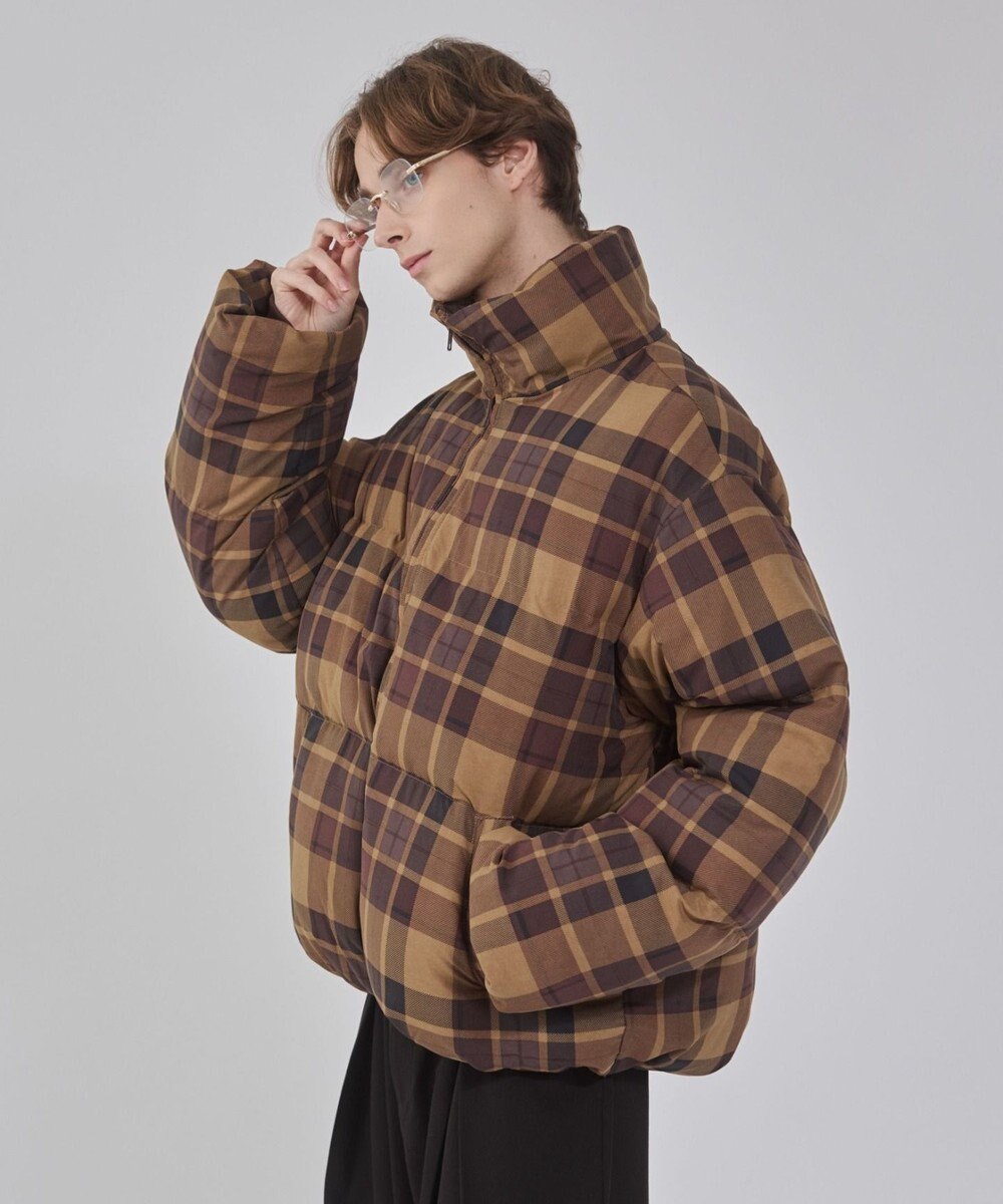 WEGO 【ユニセックス着用ITEM/MLサイズ展開】チェックパファーブルゾン 