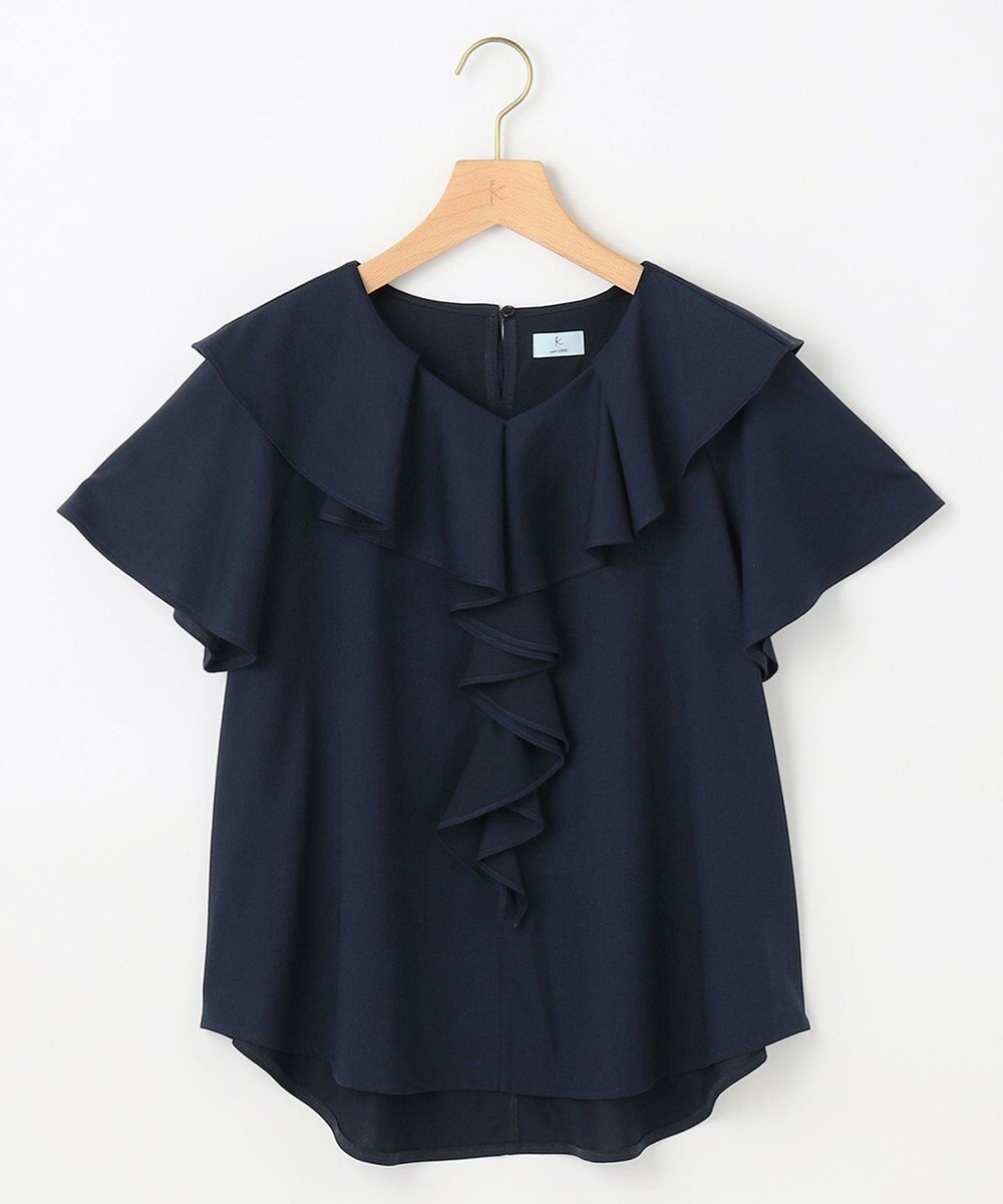 組曲 L ブラウスライクラッフル カットソー 