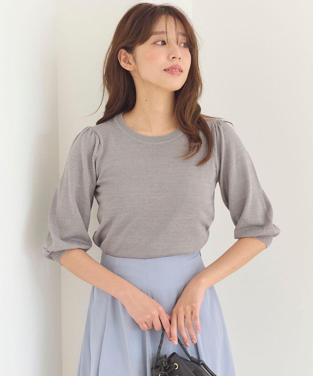 Feroux 【洗える】ラメ プルオーバーニット 