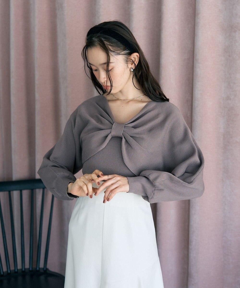 earth music&ecology 【WEB限定】リボンニットアンサンブル 