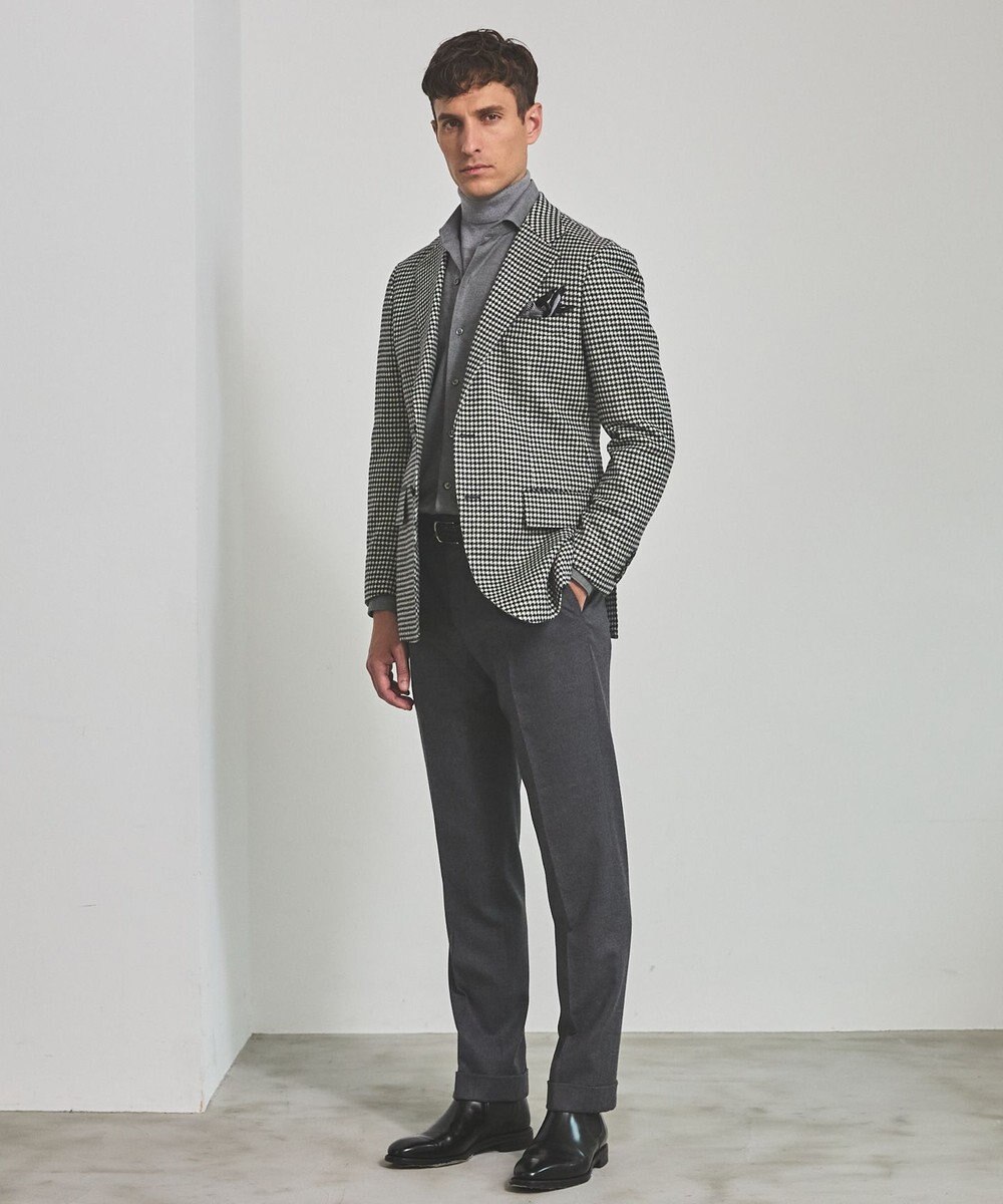 GOTAIRIKU 【洗える】コットンフラノシャツ_ カッタウェイカラー 