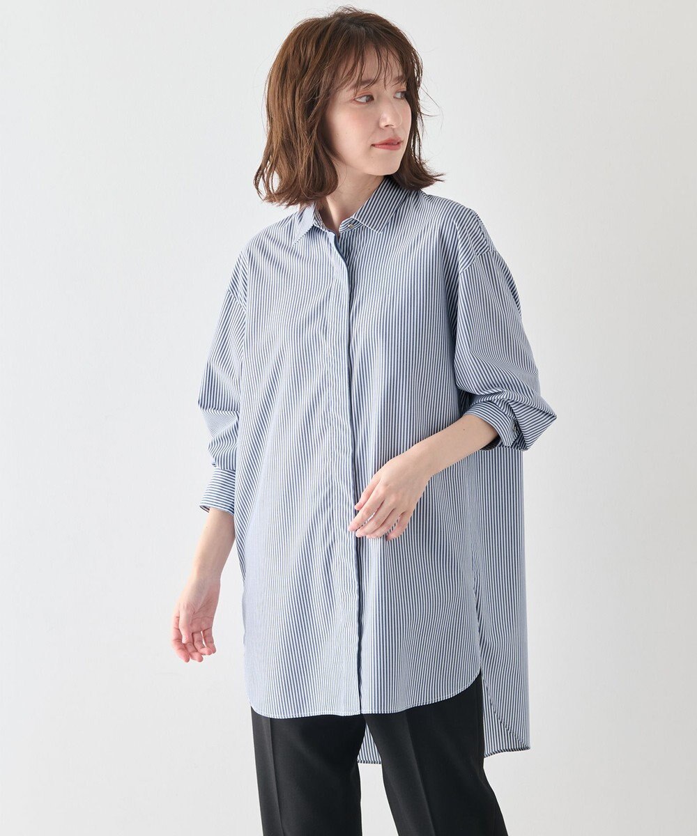 ANY L 【手洗い可能/抗菌防臭/UVカット/速乾】ロングシャツ 