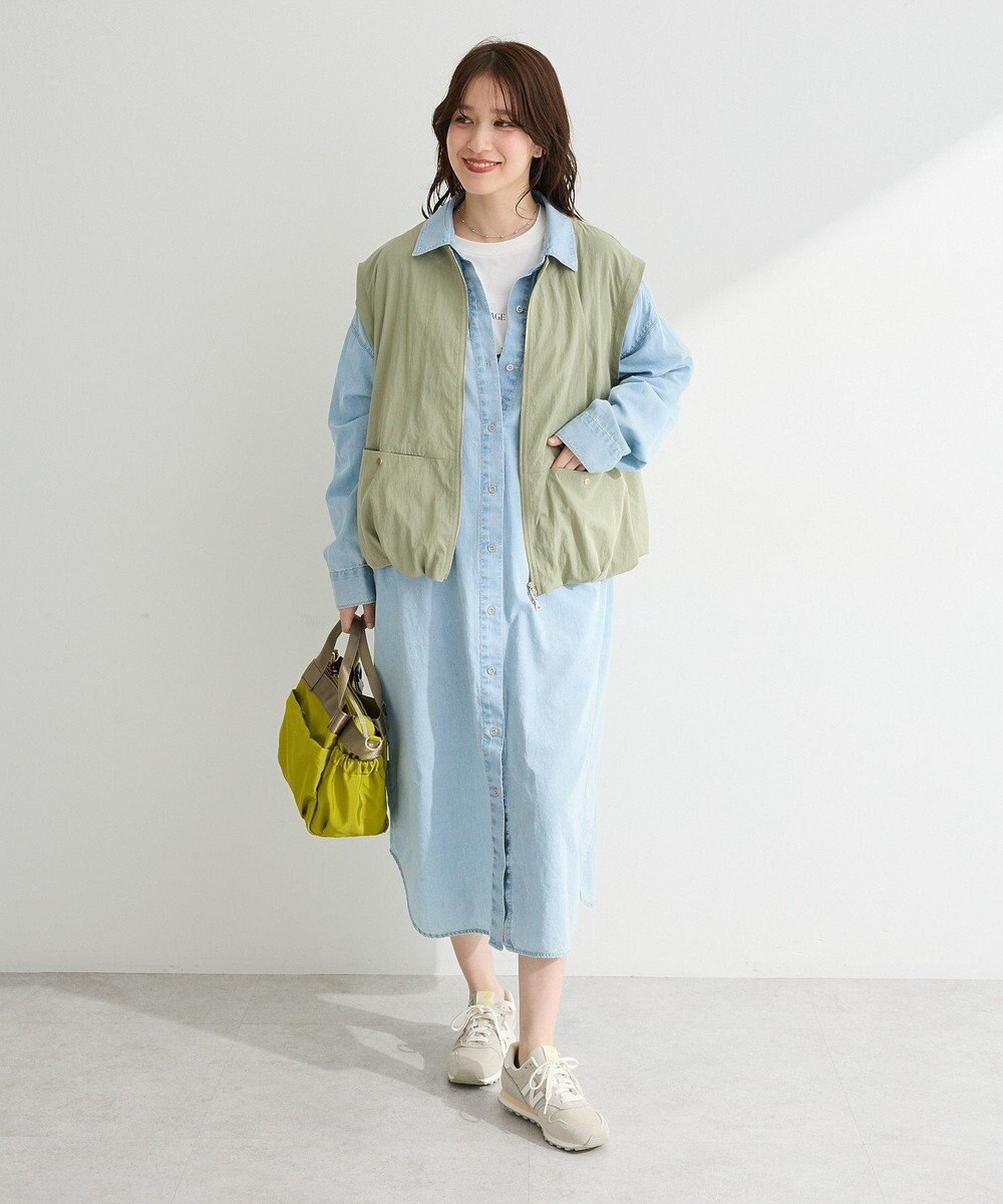 Green Parks シアーデニムシャツワンピース 