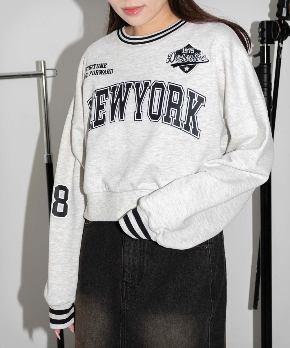 WEGO NEWYORKラインリブスウェット 