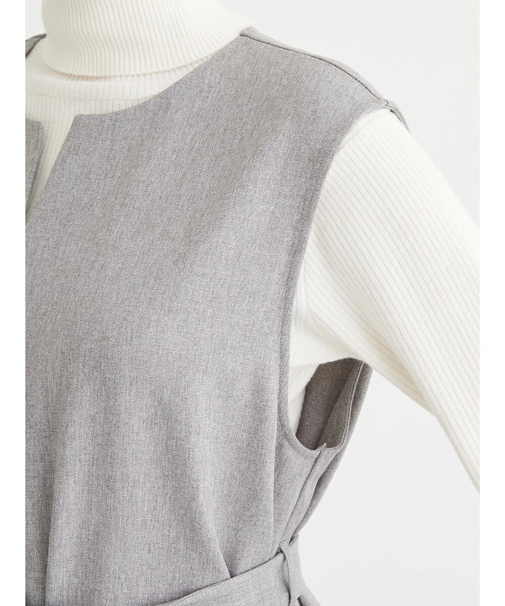 Green Parks ハイスペック共布リボン付ジャンスカ 