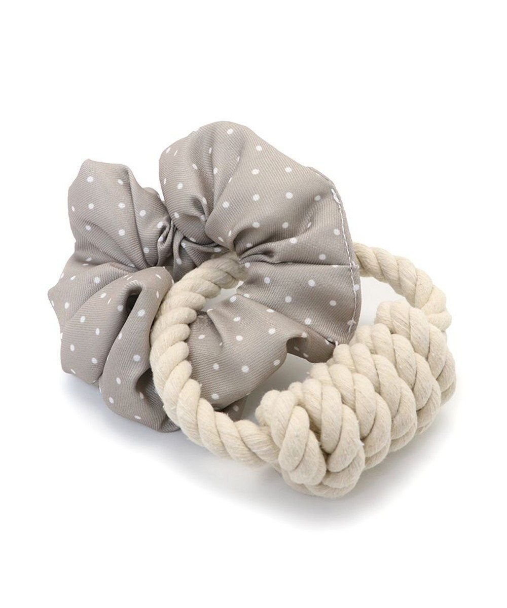 PET PARADISE ペットパラダイス 引っ張り シュシュ トイ  《 花柄 / ドット柄 》 