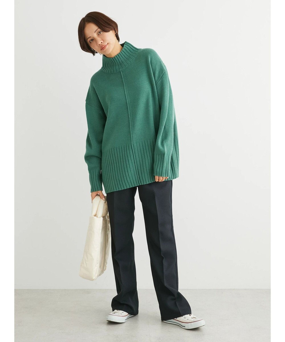 Green Parks 洗える　バックスリットニットプルオーバー 