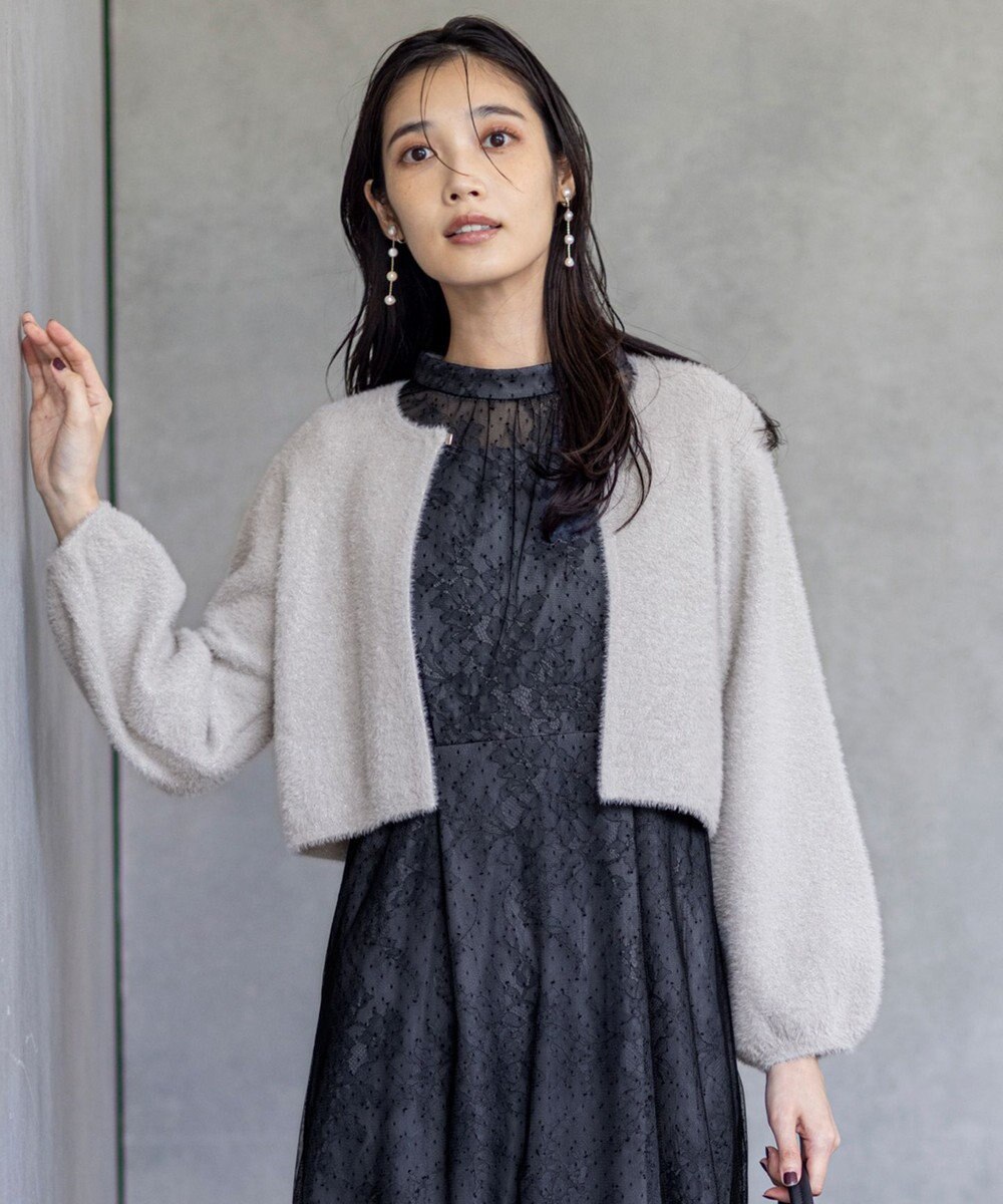 ANY SIS S 【洗える】フェザーボレロ カーディガン 