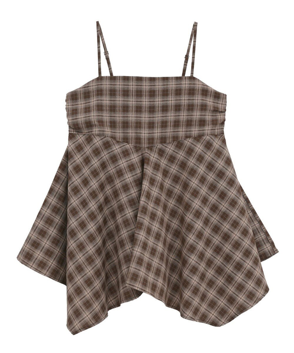 earth music&ecology イレヘムチェックキャミチュニック 