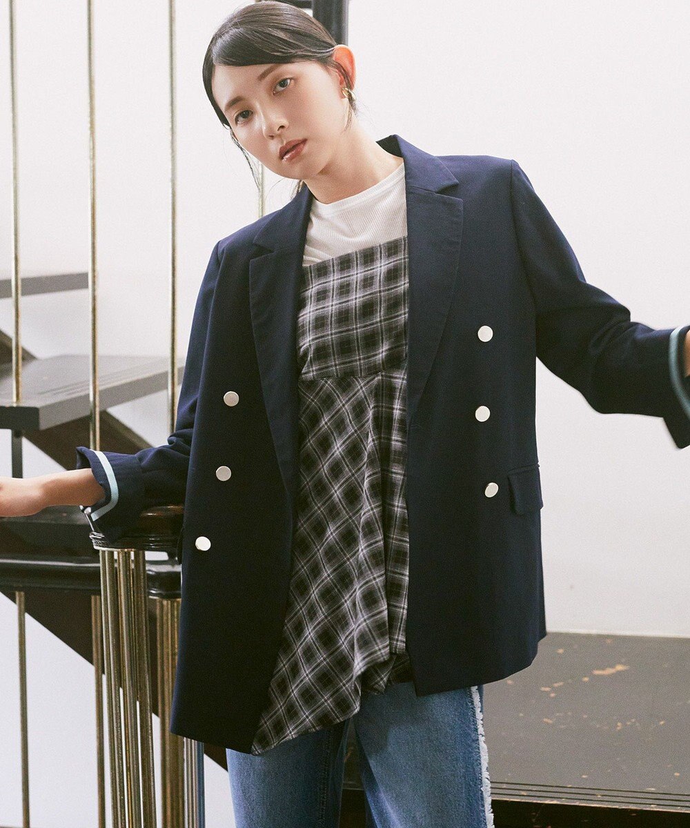 earth music&ecology イレヘムチェックキャミチュニック 