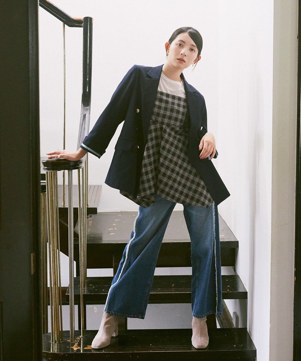 earth music&ecology イレヘムチェックキャミチュニック 