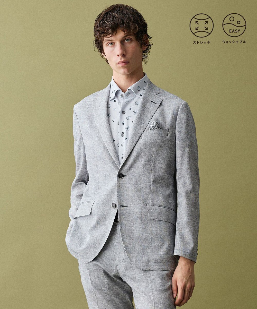 JOSEPH ABBOUD 【通気性/清涼/軽量/ストレッチ】クールピケストレッチジャケット 
