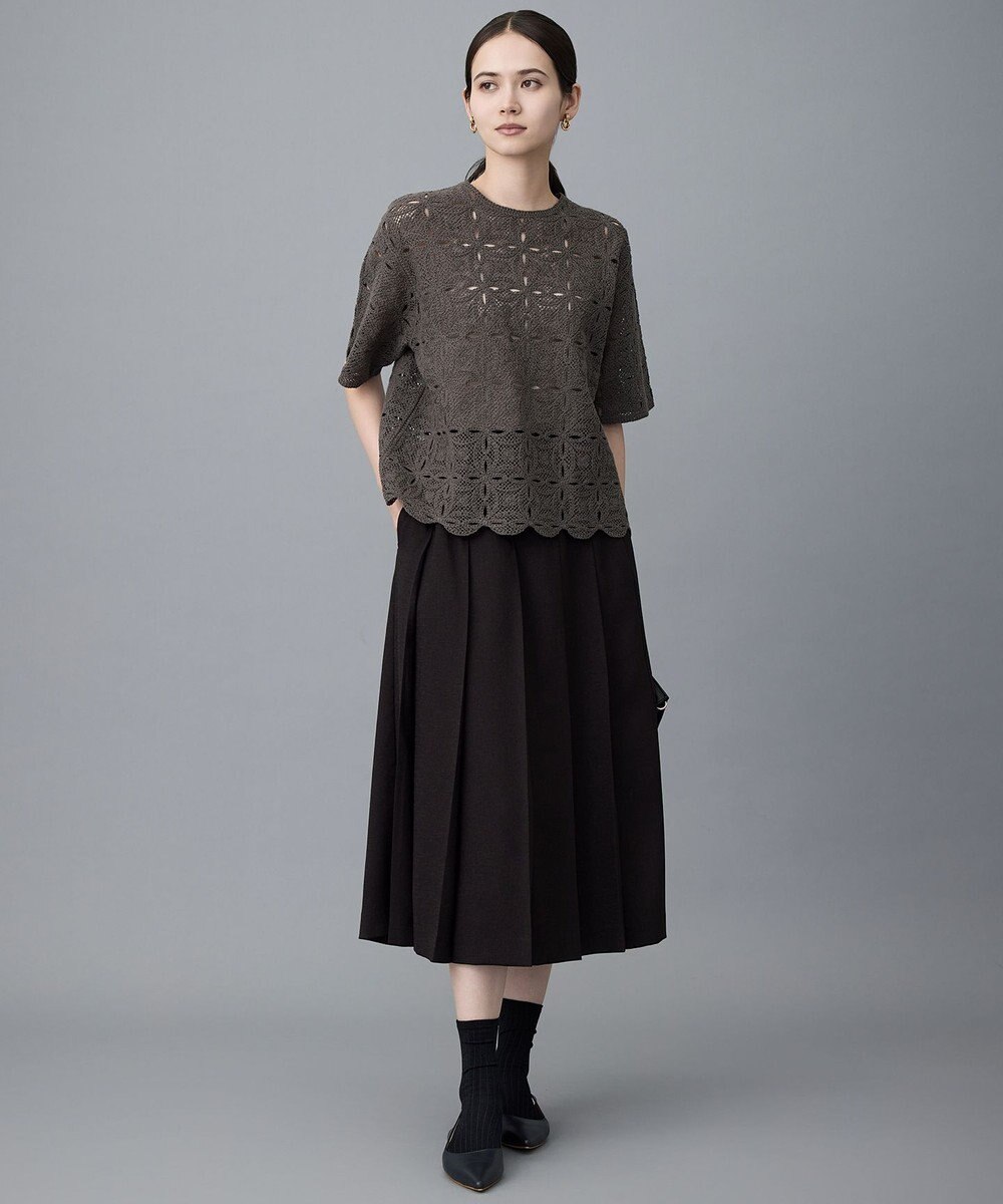 自由区 エンブロイダリー ニット 