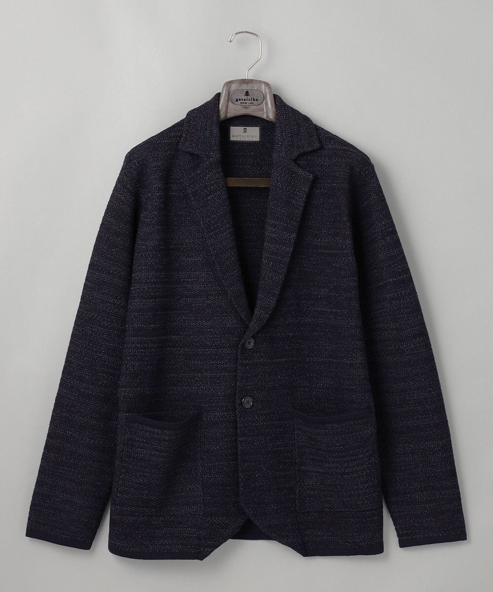 GOTAIRIKU テーラード設計【洗える】ニット カーディガンジャケット 