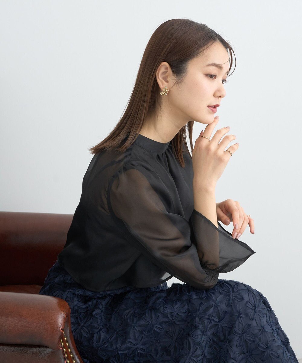 earth music&ecology SET2点シアーブラウス＋3Dレースワンピース 