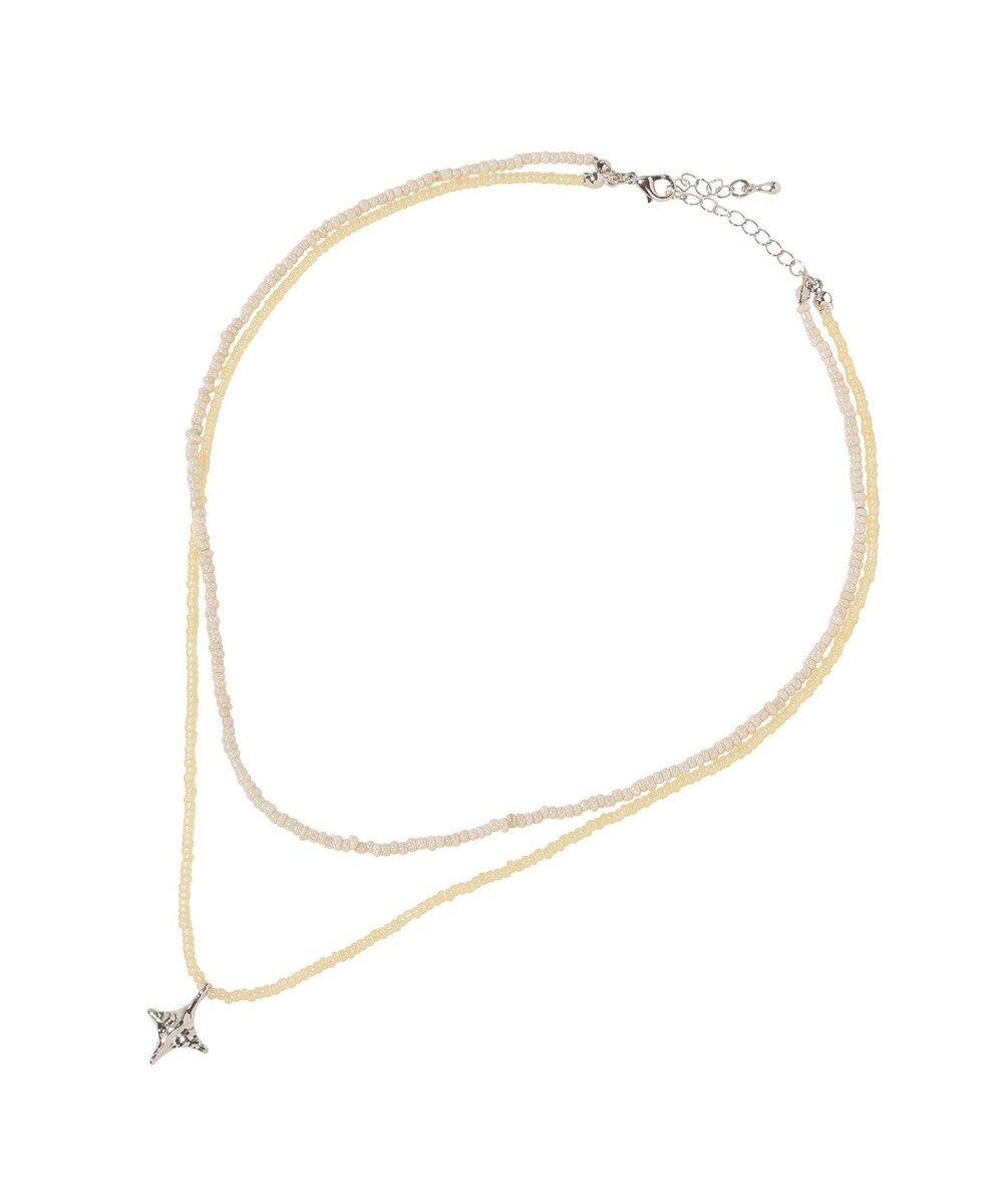 earth music&ecology ビーズ２連ネックレス 