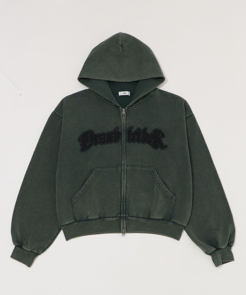 WEGO 【ユニセックス着用ITEM/MLサイズ展開】ショートグラフィックZIPパーカー 