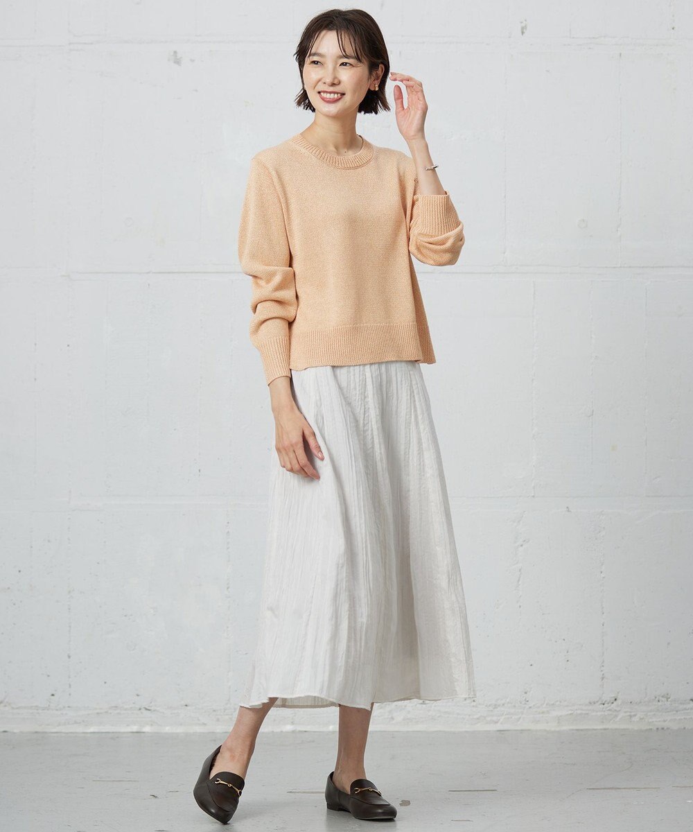 J.PRESS LADIES 【洗える】Reeves  Shine クルーネック ニット 