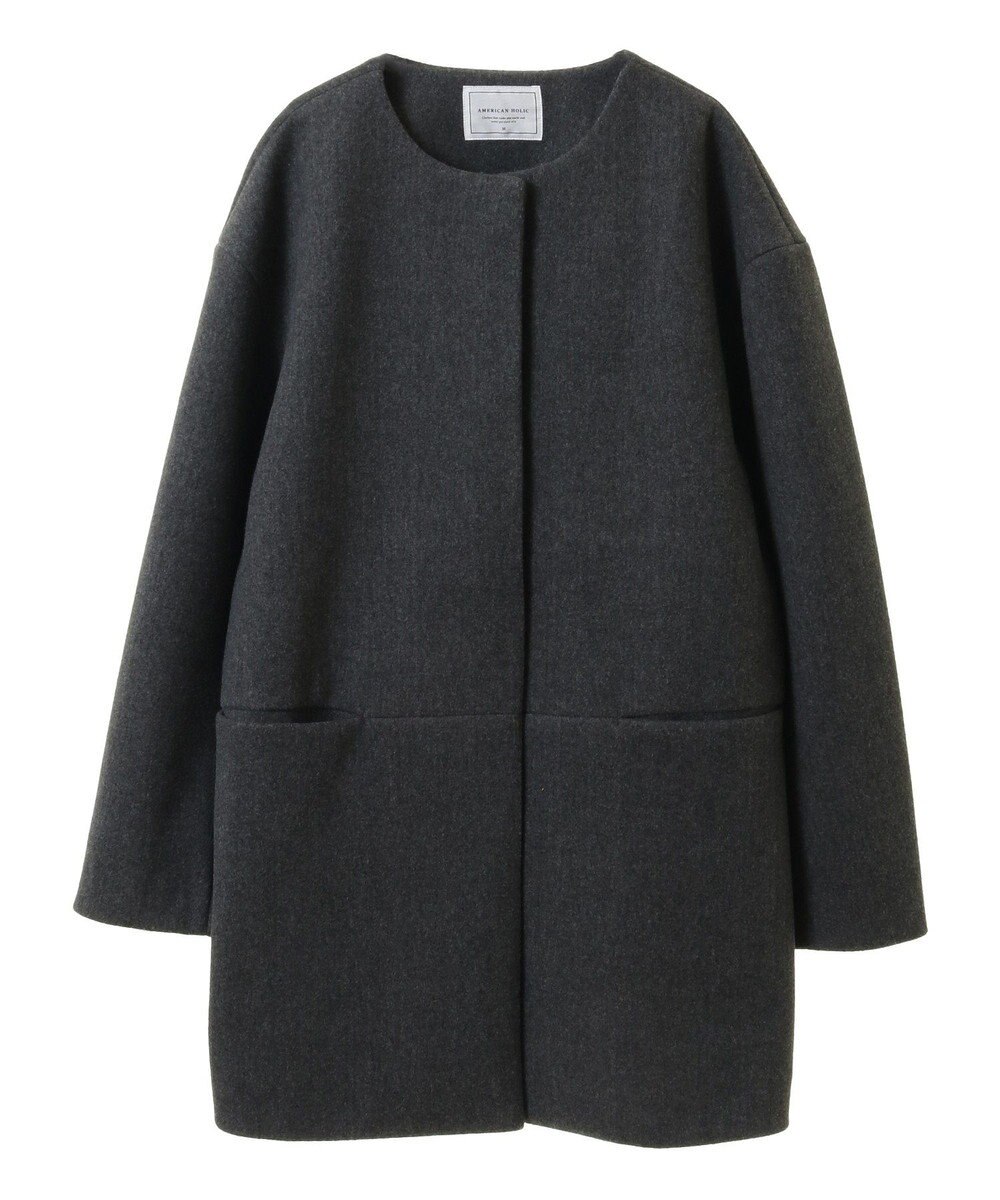 AMERICAN HOLIC リサイクル中空糸ノーカラーコート 