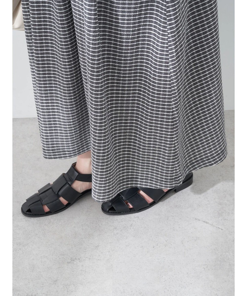 earth music&ecology ボリュームスリーブＣｈｅｃｋワンピース 