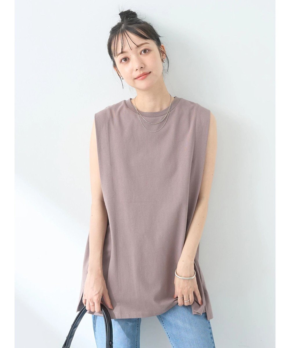 earth music&ecology ボクシーノースリーブチュニック 