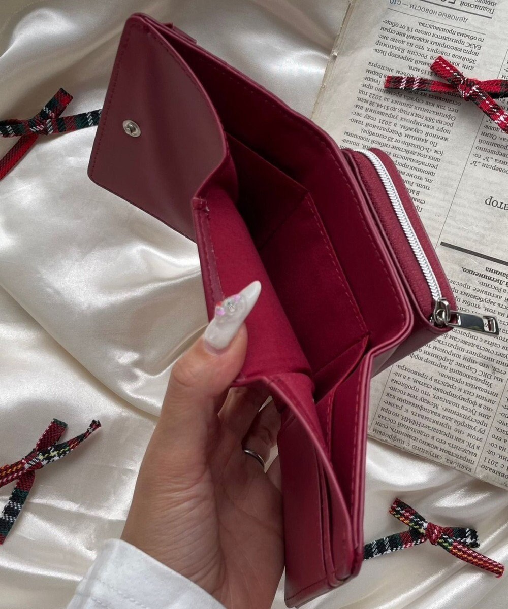 WEGO ギャザーリボンウォレット 