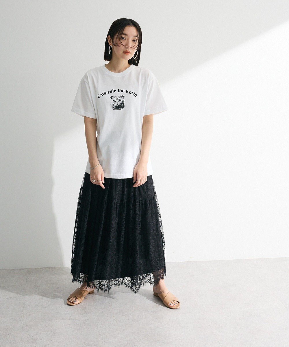 Green Parks ・ＥＬＥＮＣＡＲＥ　ＤＵＥ　レースティアードスカート 