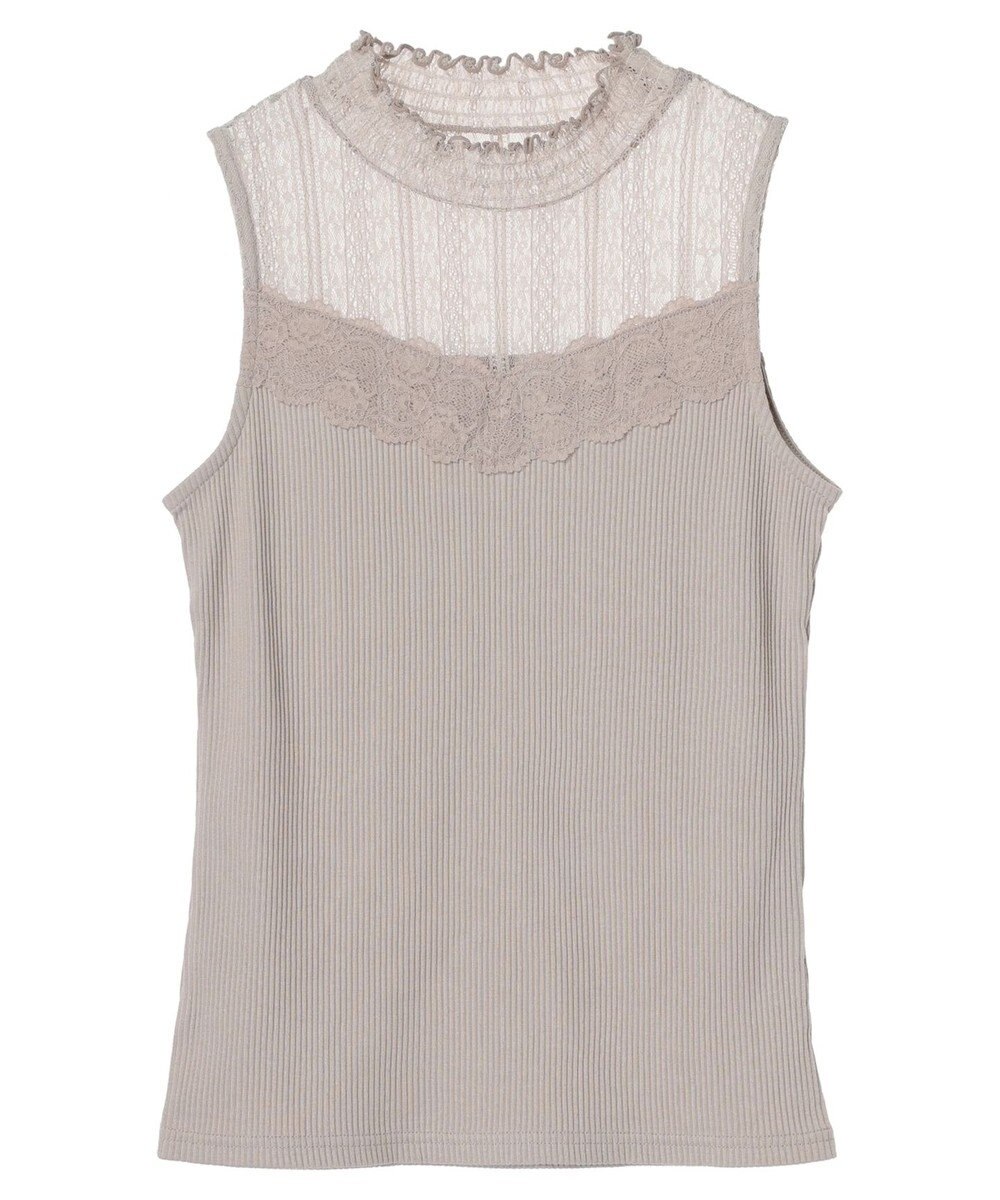 earth music&ecology レースドッキングタンクトップ 