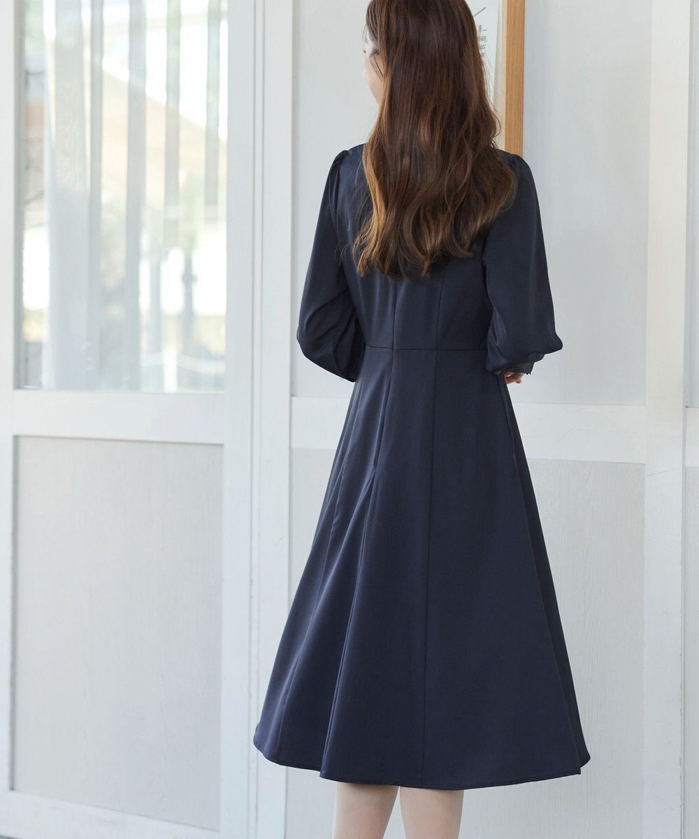 Tiaclasse 【セレモニー・洗える】ハートネックくるみ釦ワンピース 