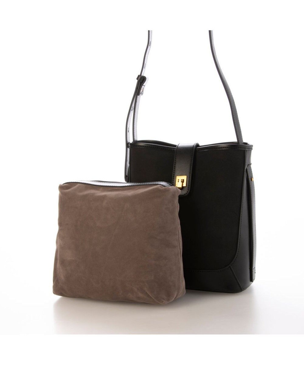 UNBILLION カシュカシュ cachecache / スエード調×スムースおこし金具ショルダーバッグ 