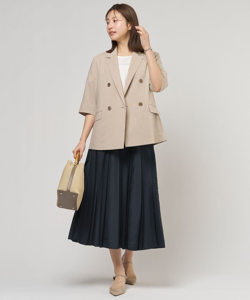 J.PRESS LADIES S BREEZ COOL トロ ハーフスリーブ ダブル ジャケット 