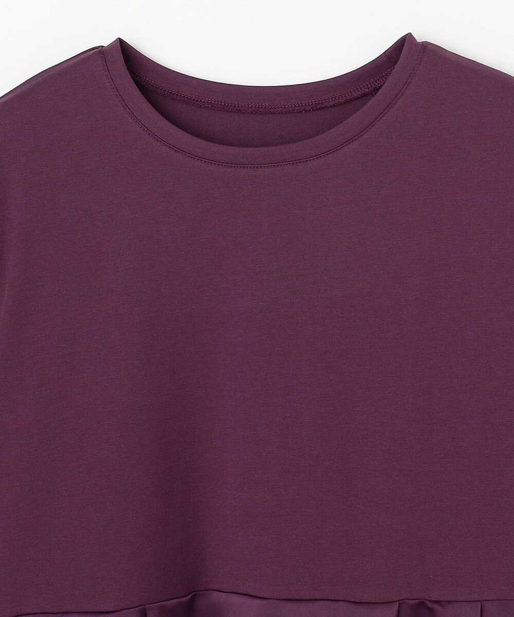 ANY L 【WEB限定】サテンコンビペプラムカットソー 