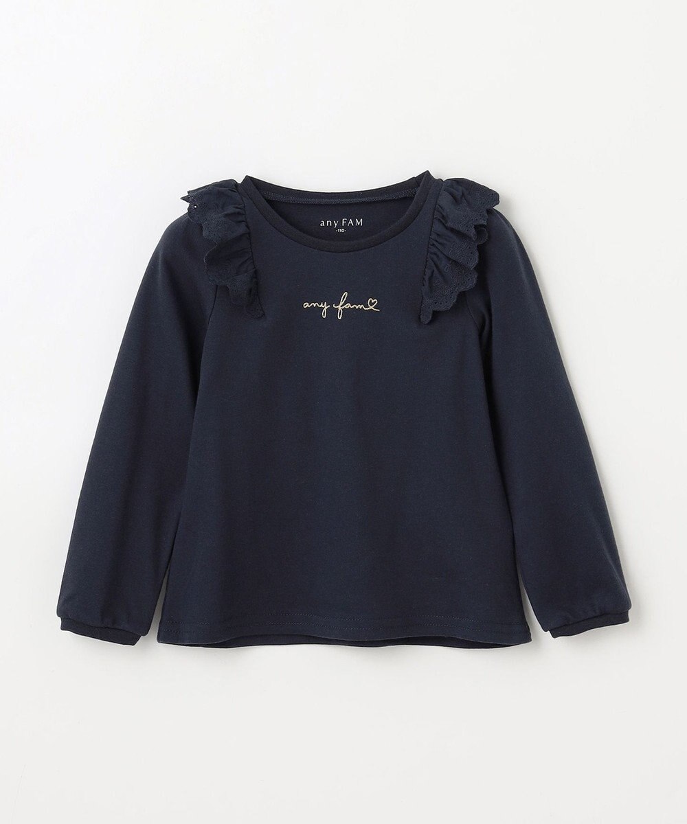ANY KIDS 肩レース長袖Tシャツ 