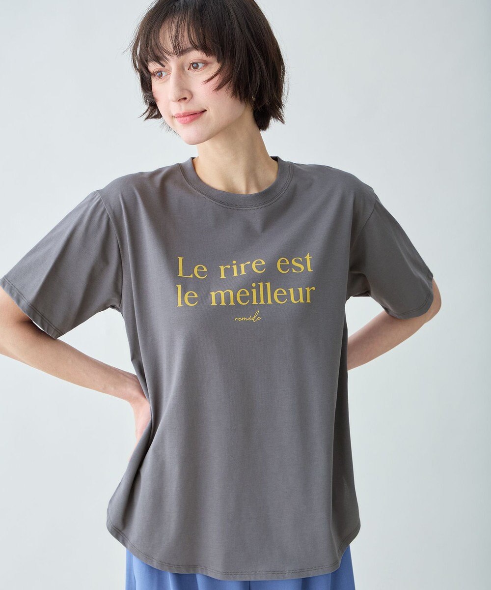 ANY アソートロゴラウンドヘムTシャツ 