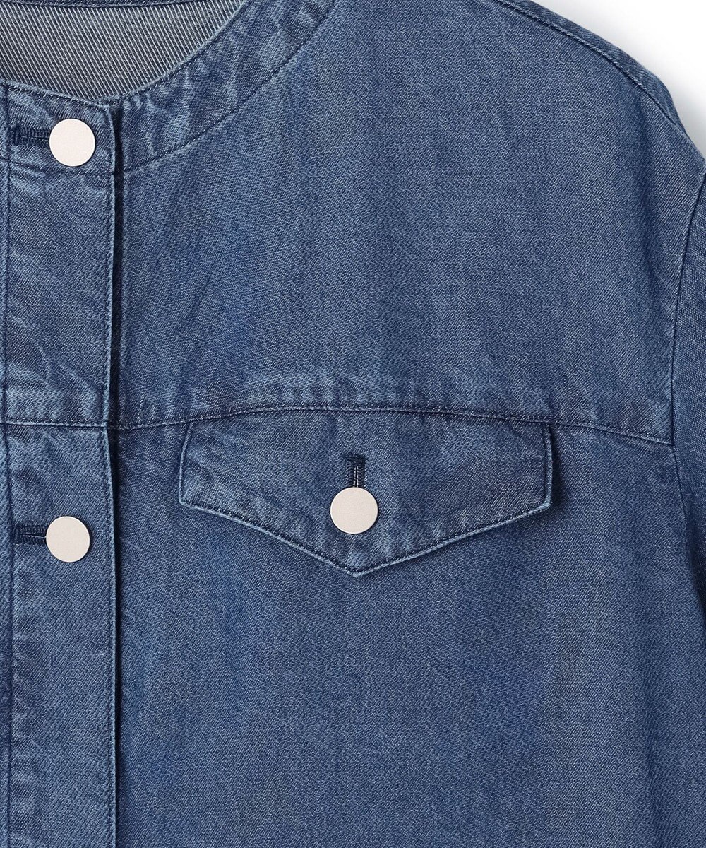 ICB L ナチュラルソフトデニム クロップドジャケット 