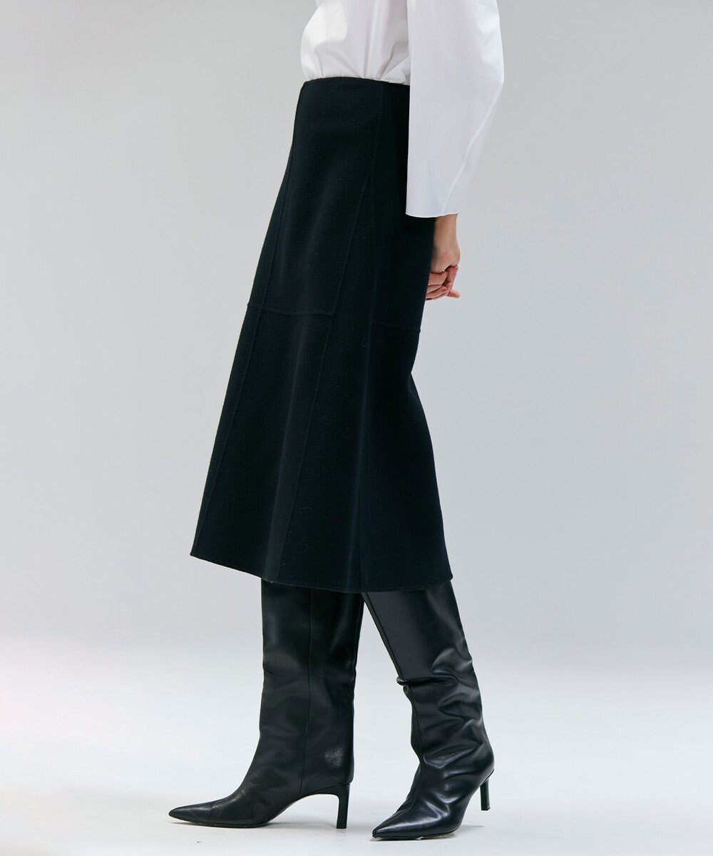 BEIGE， LEMOORE / ウールリバーAラインスカート 