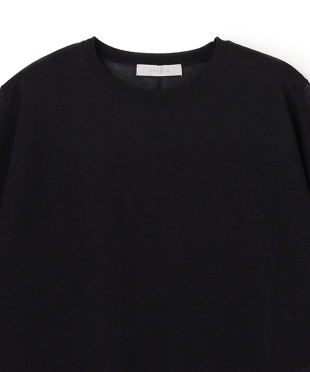 UNFILO レースドッキングニット クルーネック 