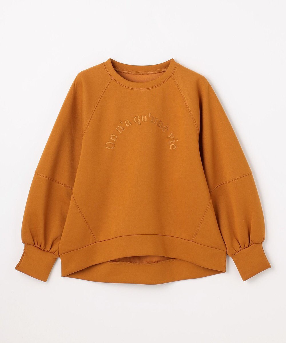 ANY L ロゴ刺繍ダンボールトレーナー 