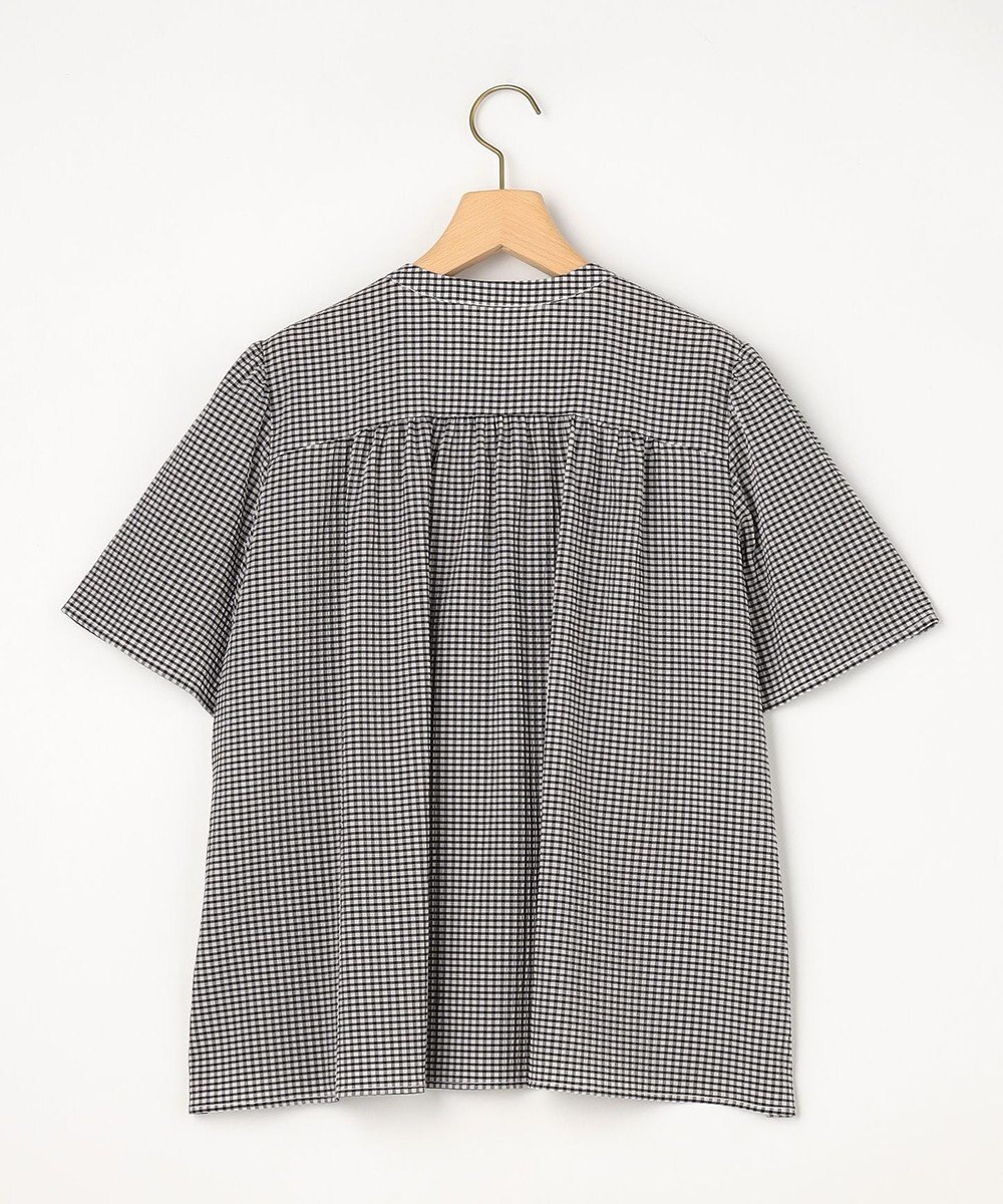 組曲 【先行予約】【WEB限定】サッカーギンガムチェック フロントフリルブラウス 