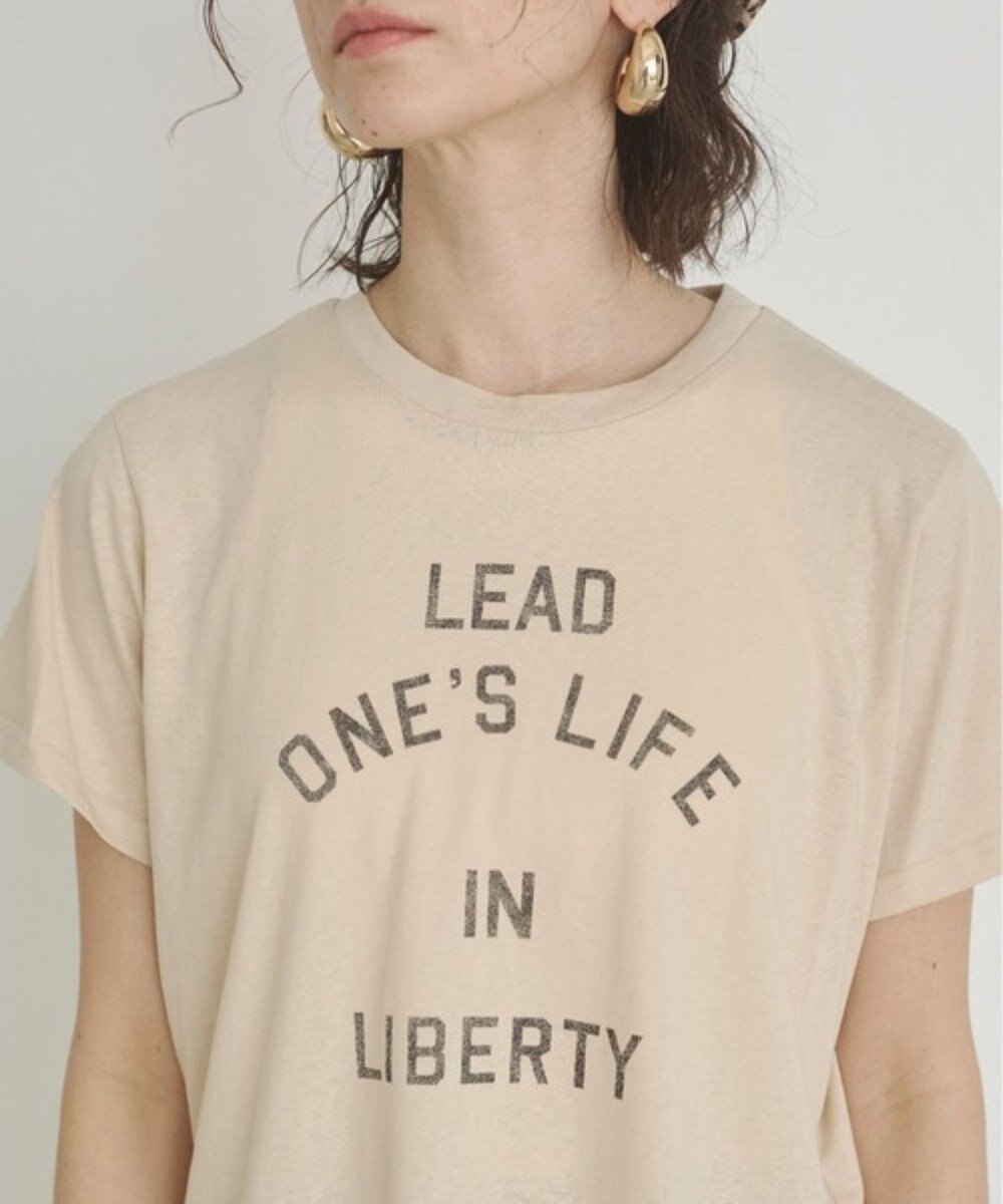 WEGO 【ANGIE VINTAGE】スラブ天竺ロゴプリントTシャツ 