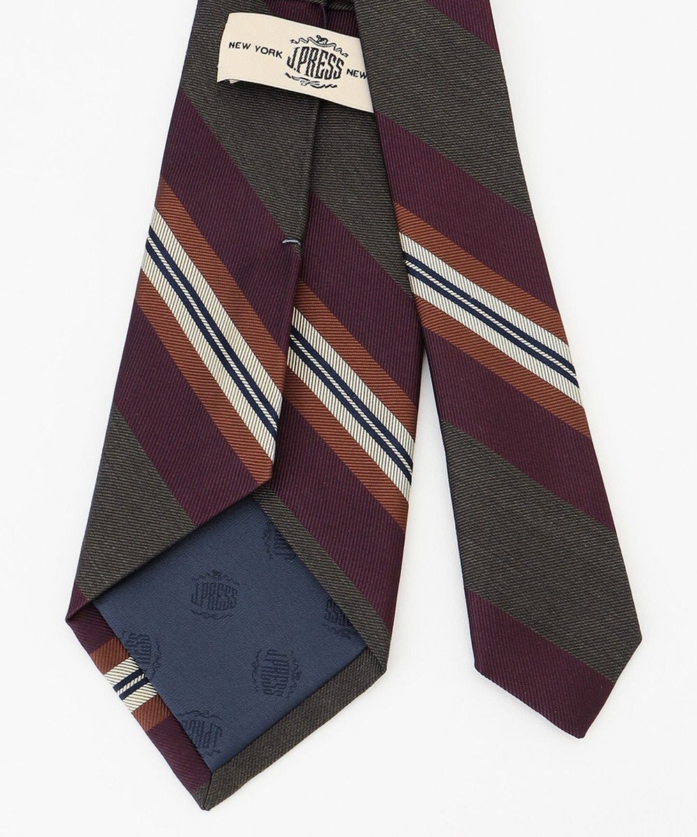 J.PRESS MEN スパンシルク レジメンタル柄ネクタイ 