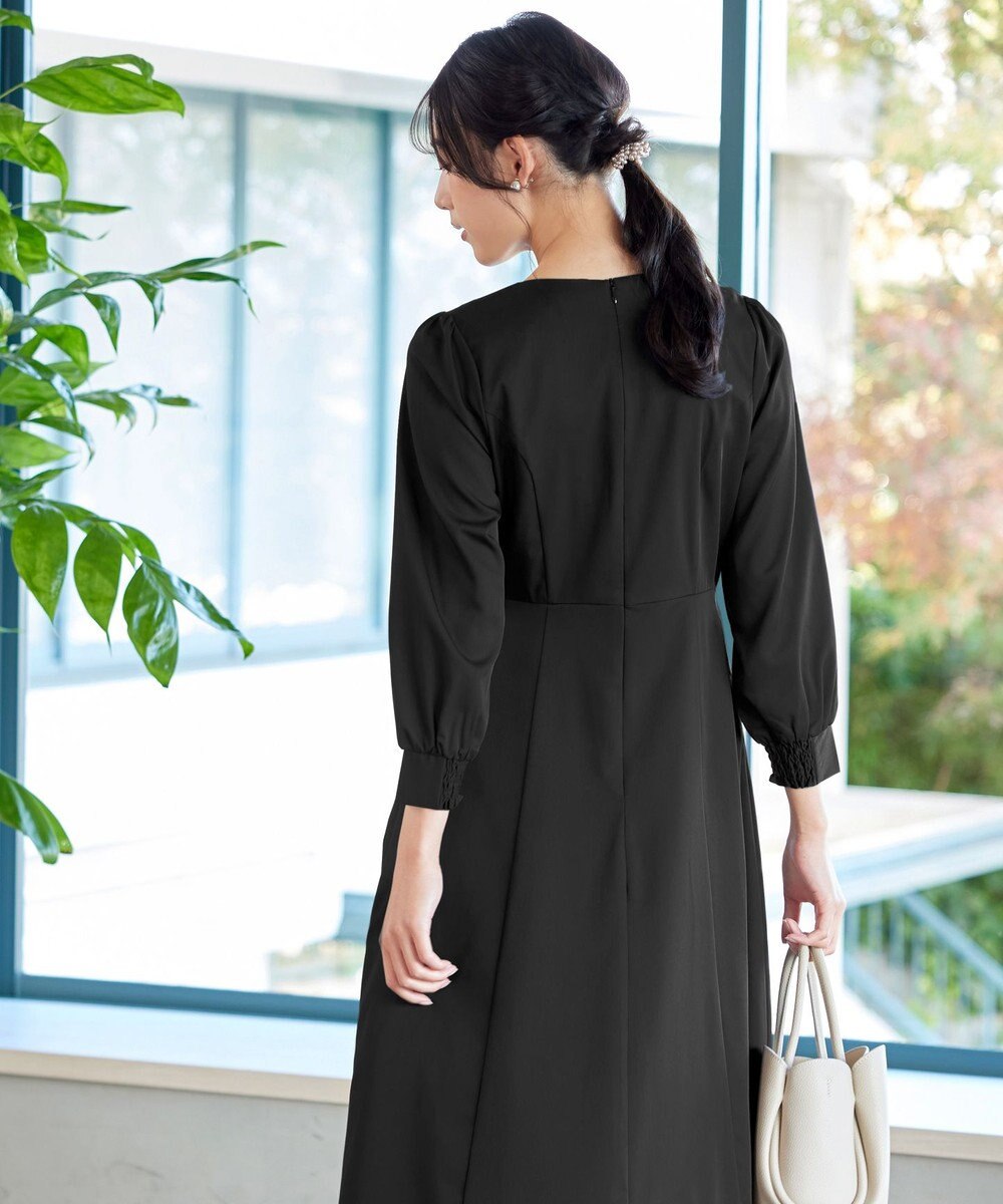 Tiaclasse 【セレモニー・洗える】ハートネックくるみ釦ワンピース 