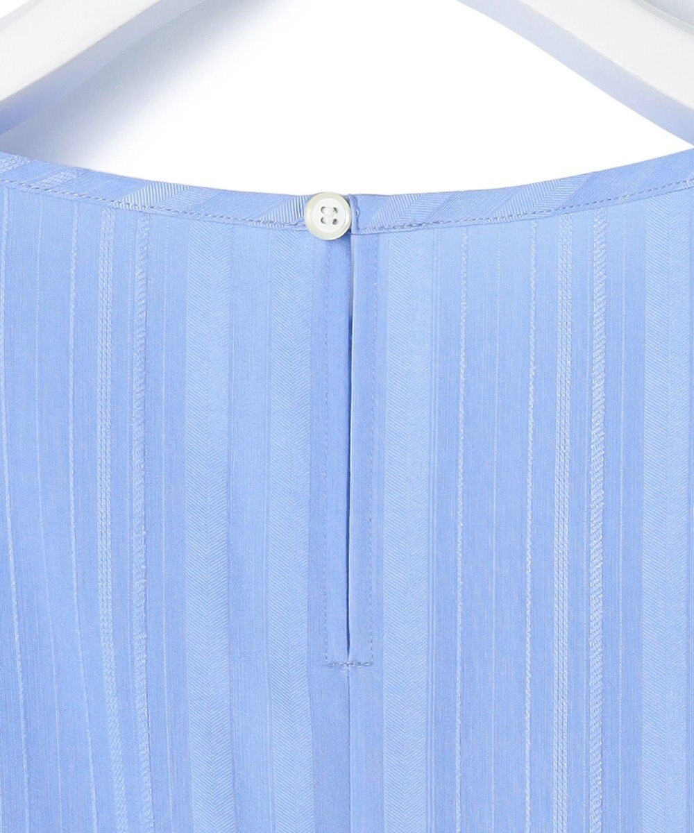 23区 【先行予約】ドビーストライプ クルーネック フレアブラウス 