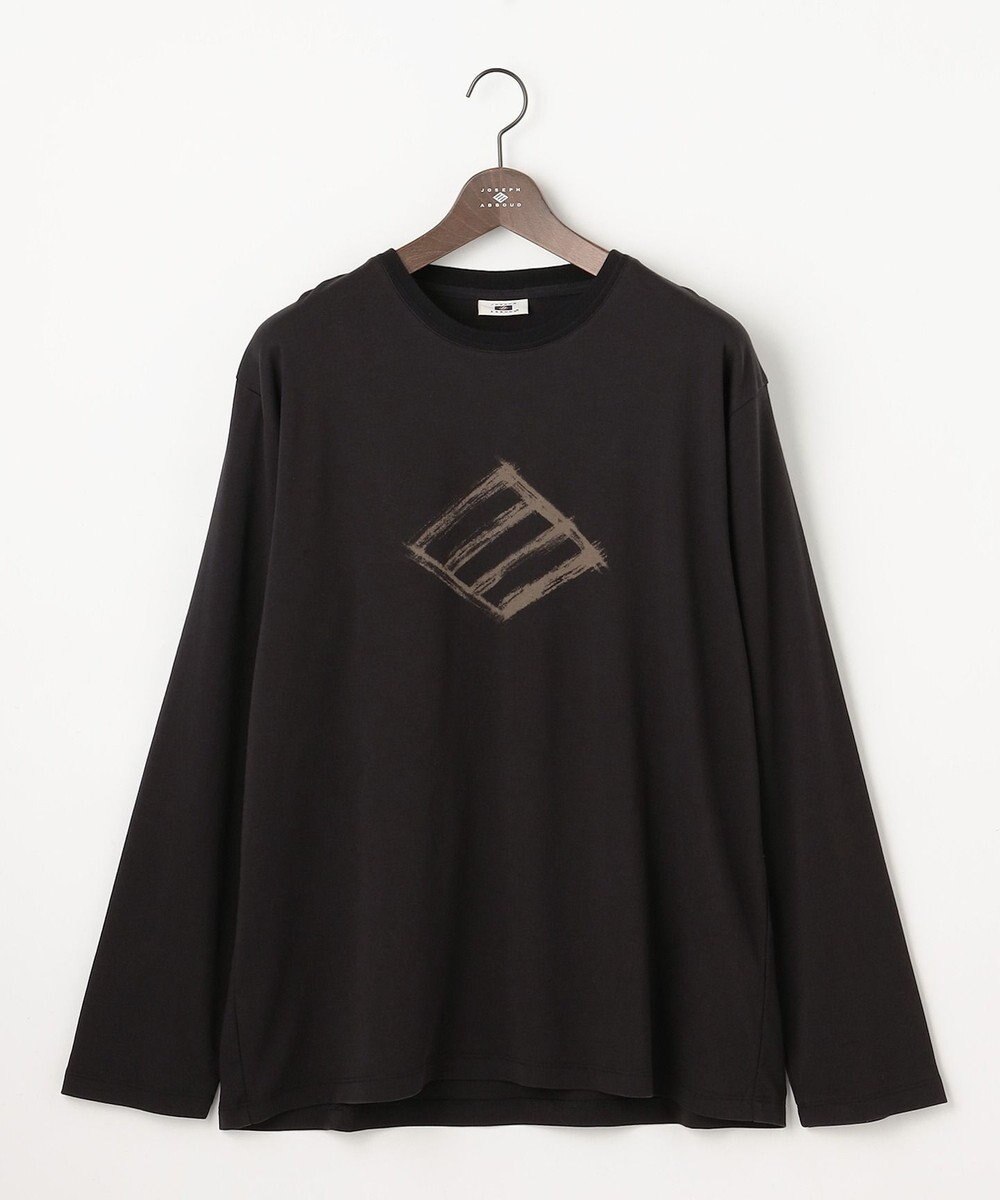 JOSEPH ABBOUD 【柔らかな肌触り】ソフトスムースダイヤロゴプリント Tシャツ 