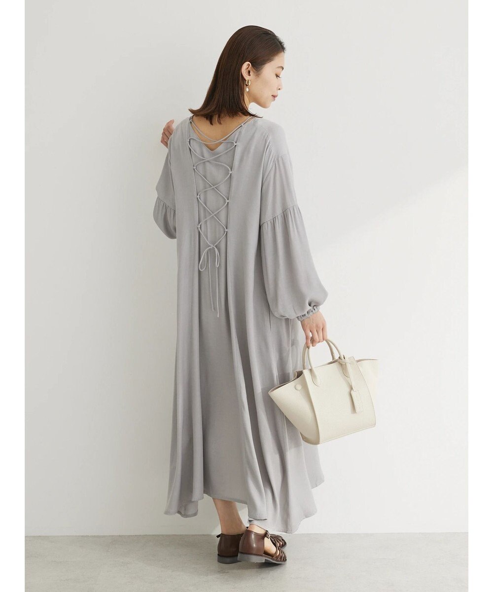 Green Parks ・ｆｕｒｒｙ　ｒａｔｅ　バックレースアップワンピース 