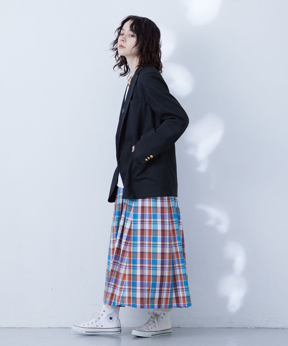 J.PRESS YORK STREET 【WOMEN】チェックフレアスカート 